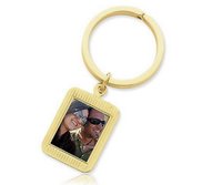 Photo Engraved Rectangle Keychain