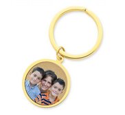 Photo Engraved Round Key Chain