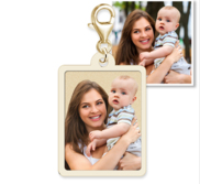 Petite Rectangle with Border Photo Charm For Bracelet