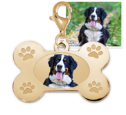 Dog Bone Photo Charm For Bracelet