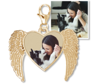 Angel Heart Photo Charm For Bracelet