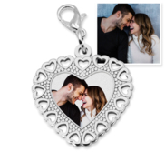 Photo Engraved Small Heart Charm