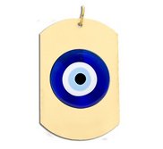 Evil Eye Color Dog Tag Pendant