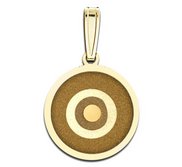 Evil Eye Engraved Round Pendant