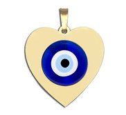 Evil Eye Color Heart Pendant