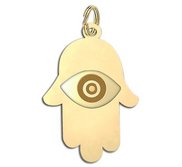 Hamsa  Protector of Evil Eye  Engraved Charm