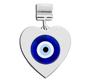 Heart Shaped Evil Eye Color Charm