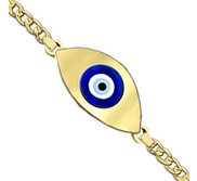 Evil Eye Color Bracelet w  Curb Chain