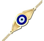 Evil Eye Color Bracelet w  Curb Chain