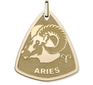 Aries Symbol Shield Pendant or Charm