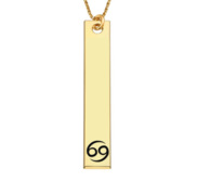 Cancer Symbol Vertical Tag Pendant