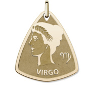 Virgo Symbol Shield Pendant or Charm