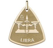 Libra Symbol Shield Pendant or Charm