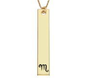 Scorpio Symbol Vertical Tag Pendant