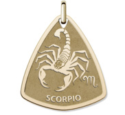 Scorpio Symbol Shield Pendant or Charm