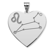 Leo Symbol Heart Charm or Pendant