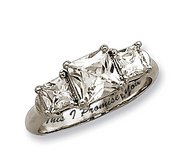 Sterling Silver Cubic Zirconia Promise Ring