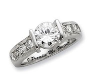 Sterling Silver Cubic Zirconia Promise Ring