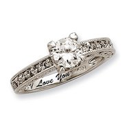 Sterling Silver Cubic Zirconia Promise Ring