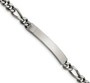 Custom Engraved Stainless Steel Men s Figaro Link ID Bracelet