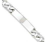 Custom Engraved Sterling Silver Men s Curb Link ID Bracelet