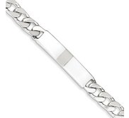 Custom Engraved Sterling Silver Men s Curb Link ID Bracelet