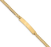 Custom Engraved 14k Gold Men s Curb Link ID Bracelet