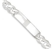 Custom Engraved Sterling Silver Men s Curb Link ID Bracelet