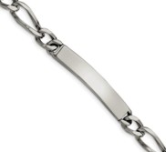 Custom Engraved Stainless Steel Men s Figaro Link ID Bracelet