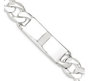 Custom Engraved Sterling Silver Men s Curb Link ID Bracelet