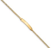 Custom Engraved 14k Gold Women s Curb Link ID Bracelet