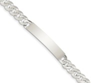 Custom Engraved Sterling Silver Women s Curb Link ID Bracelet