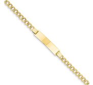 Custom Engraved 14k Gold Women s Curb Link ID Bracelet