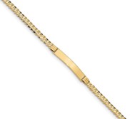 Custom Engraved 14k Gold Women s Curb Link ID Bracelet