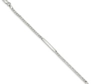 Custom Engraved Sterling Silver Women s Curb Link ID Bracelet