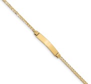 Custom Engraved 14k Gold Women s Curb Link ID Bracelet