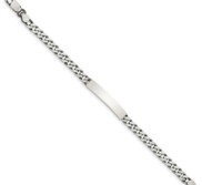 Custom Engraved Sterling Silver Women s Curb Link ID Bracelet