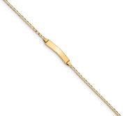 Custom Engraved 14k Gold Women s Curb Link ID Bracelet