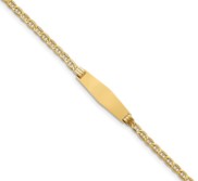 Custom Engraved 14k Gold Women s Curb Link ID Bracelet