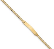 Custom Engraved 14k Gold Women s Gucci Link ID Bracelet