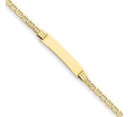 Custom Engraved 14k Gold Women s Gucci Link ID Bracelet