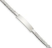 Custom Engraved Sterling Silver Children s Curb Link ID Bracelet