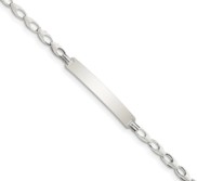 Custom Engraved Sterling Silver Children s ID Bracelet