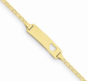 Custom Engraved 14k Gold Children s Anchor Link ID Bracelet