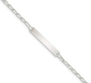 Custom Engraved Sterling Silver Children s Open Link ID Bracelet