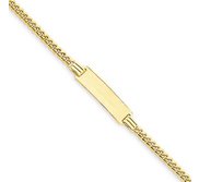 Custom Engraved 14k Gold Children s Curb Link ID Bracelet