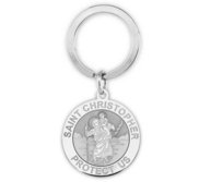 Saint Christopher Religious Engravable Keychain