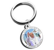 Pope Francis   Papal Visit NY 2015 Religious Color Engravable Keychain