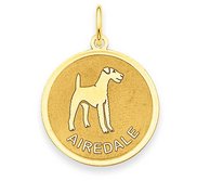 Airedale Disc Charm or Pendant