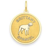 Brittany Spaniel Disc Charm or Pendant